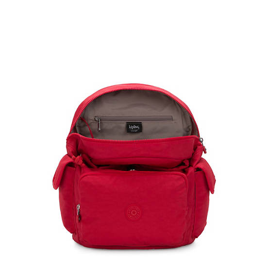 Kipling City Pack Backpacks Red Rouge | AU 1808PJ